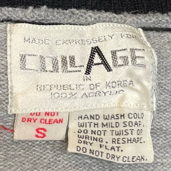 VTG colorblock v neck cardigan sz XS - Picture 7 of 11